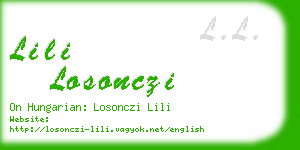 lili losonczi business card